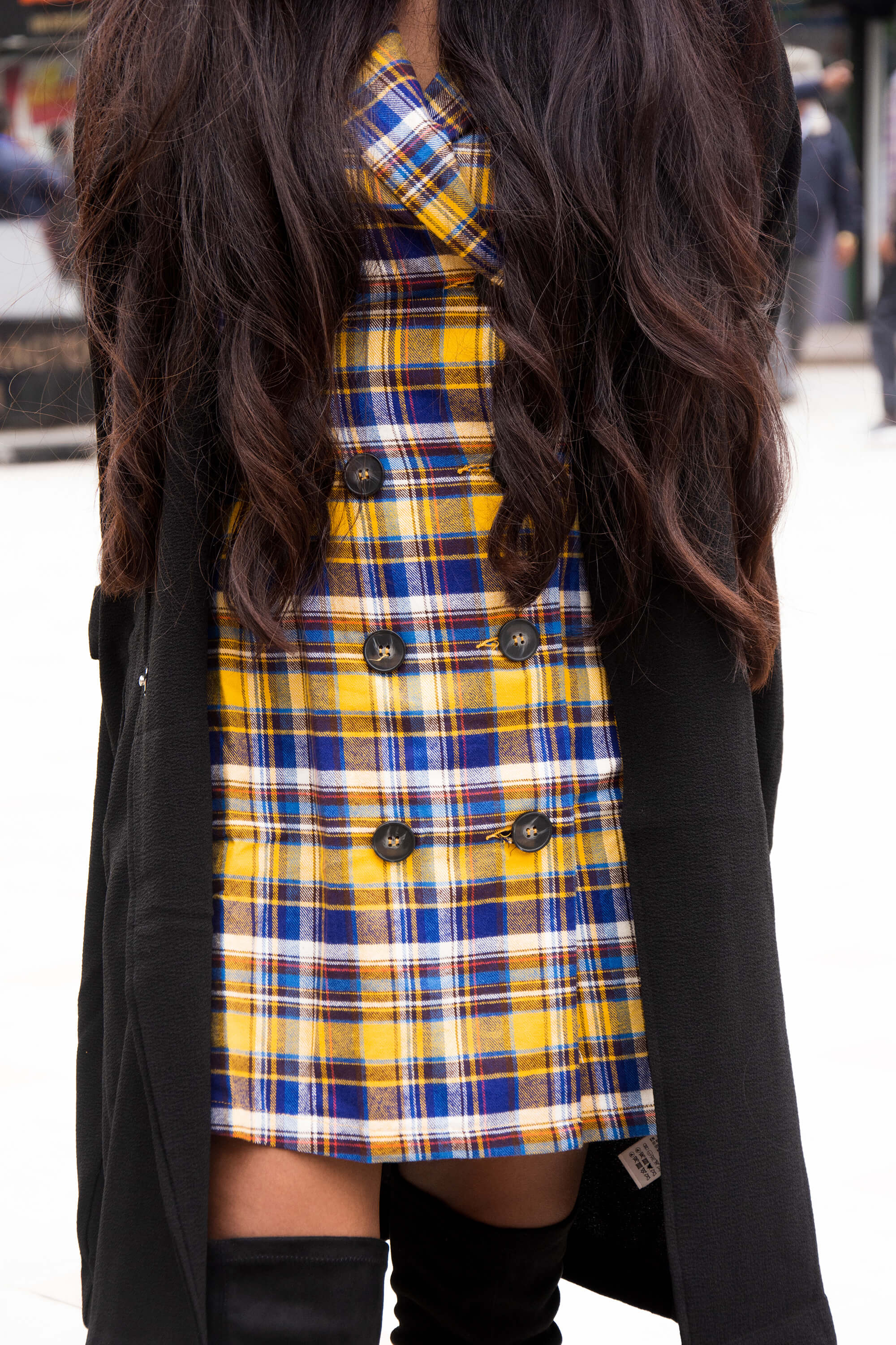 plaid dress : winter style